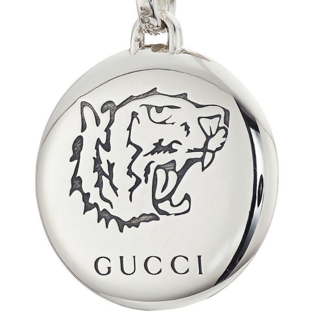 GUCCI Sterling Silver Blind For Love Tiger Pendent Charm - Picture 2 of 12